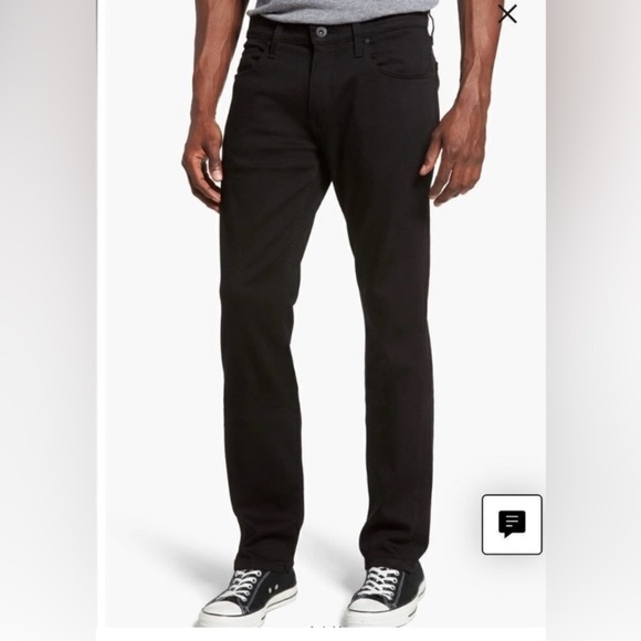 PAIGE Men’s Federal Straight Jeans in Black Shadow size 40/30 inseam